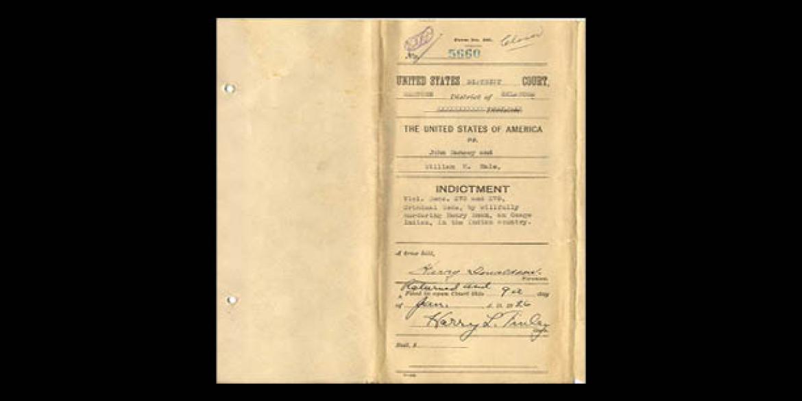 The indictment of John Ramsey and William K. Hale in the U.S. District Court for the Western District of Oklahoma. (Criminal Case 5660: U.S. v. John Ramsey and William K. Hale)