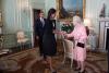 President Barack Obama and First Lady Michelle Obama are welcomed by Her Majesty Queen Elizabeth II to Buckingham Palace in London, England, April 1, 2009. 