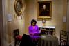 First Lady Michelle Obama looks over her speech before speaking at the Metropolitan Museum of Art in New York City, May 18, 2009.