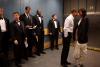 President Barack Obama and First Lady Michelle Obama share a private moment in a freight elevator at an Inaugural Ball in Washington, D.C., January 20, 2009.